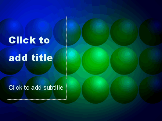 Blue And Green Balls Design Template
