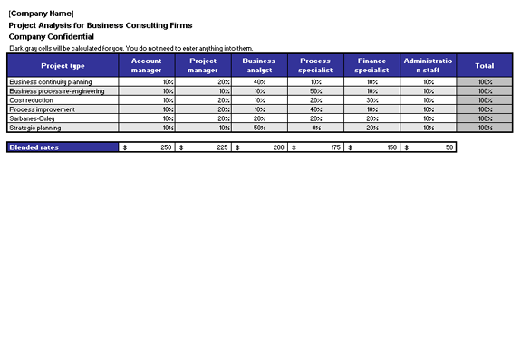 Project Analysis For Business Consulting Firms