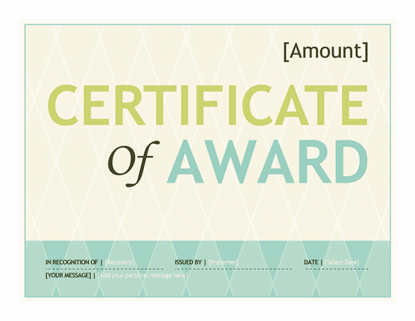 Download Gift Certificate Template Award