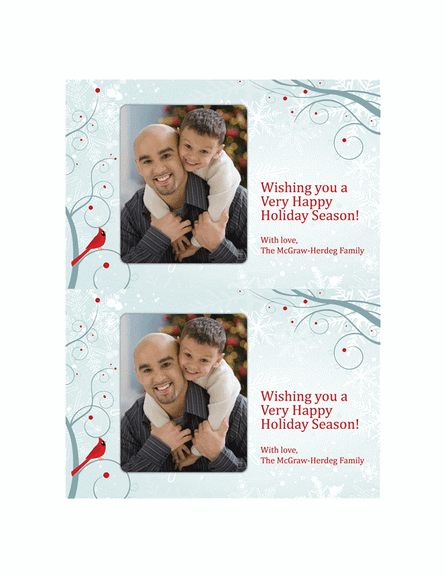 Holiday Photo Card (snowflake Design)