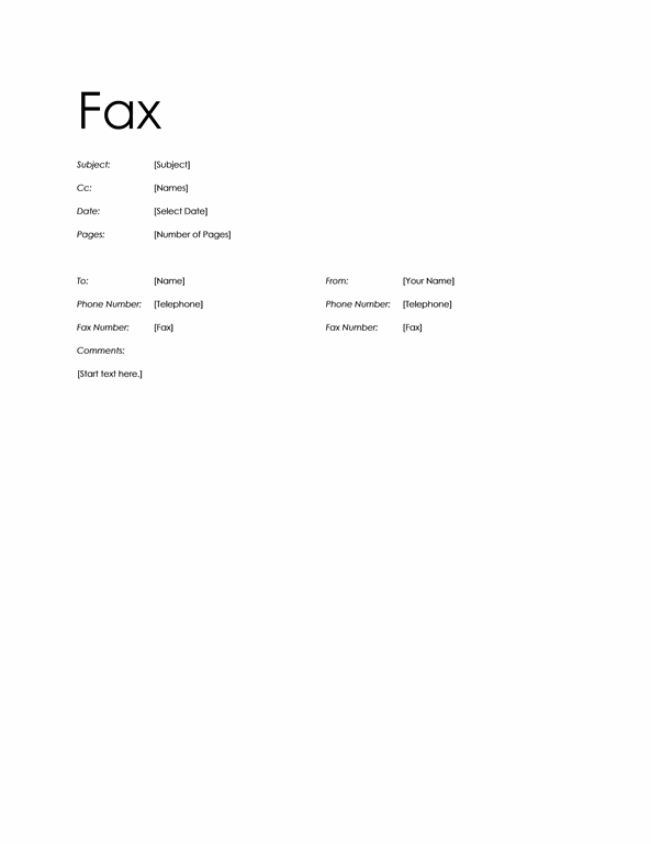 Modern Fax Cover