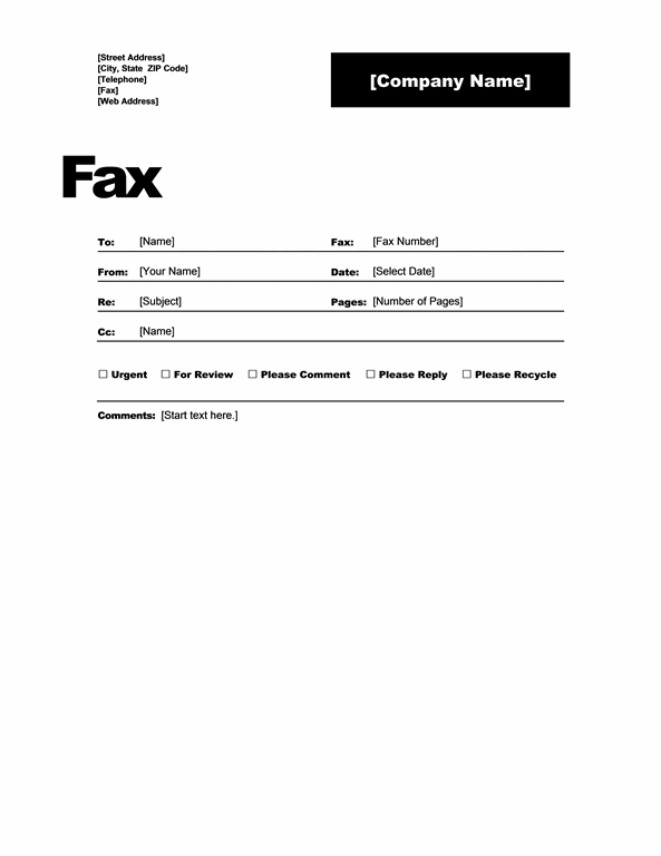 Fax Cover