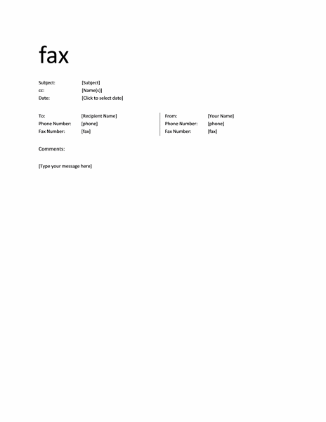 Fax Cover Sheet (informal)