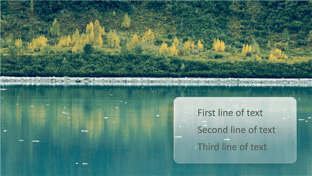 Download Animation slide: Captions fade into view over forest background (widescreen)