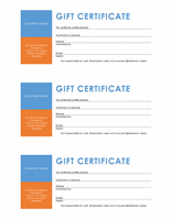 Gift Certificate Template Color Block