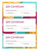 Bright Design Gift Certificate Template