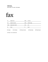 Professional Fax Cover Sheet Design