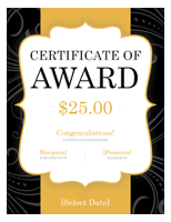 Gift Certificate Template Word Award