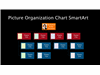 Picture Organization Chart Slide (multicolor On Black), Widescreen